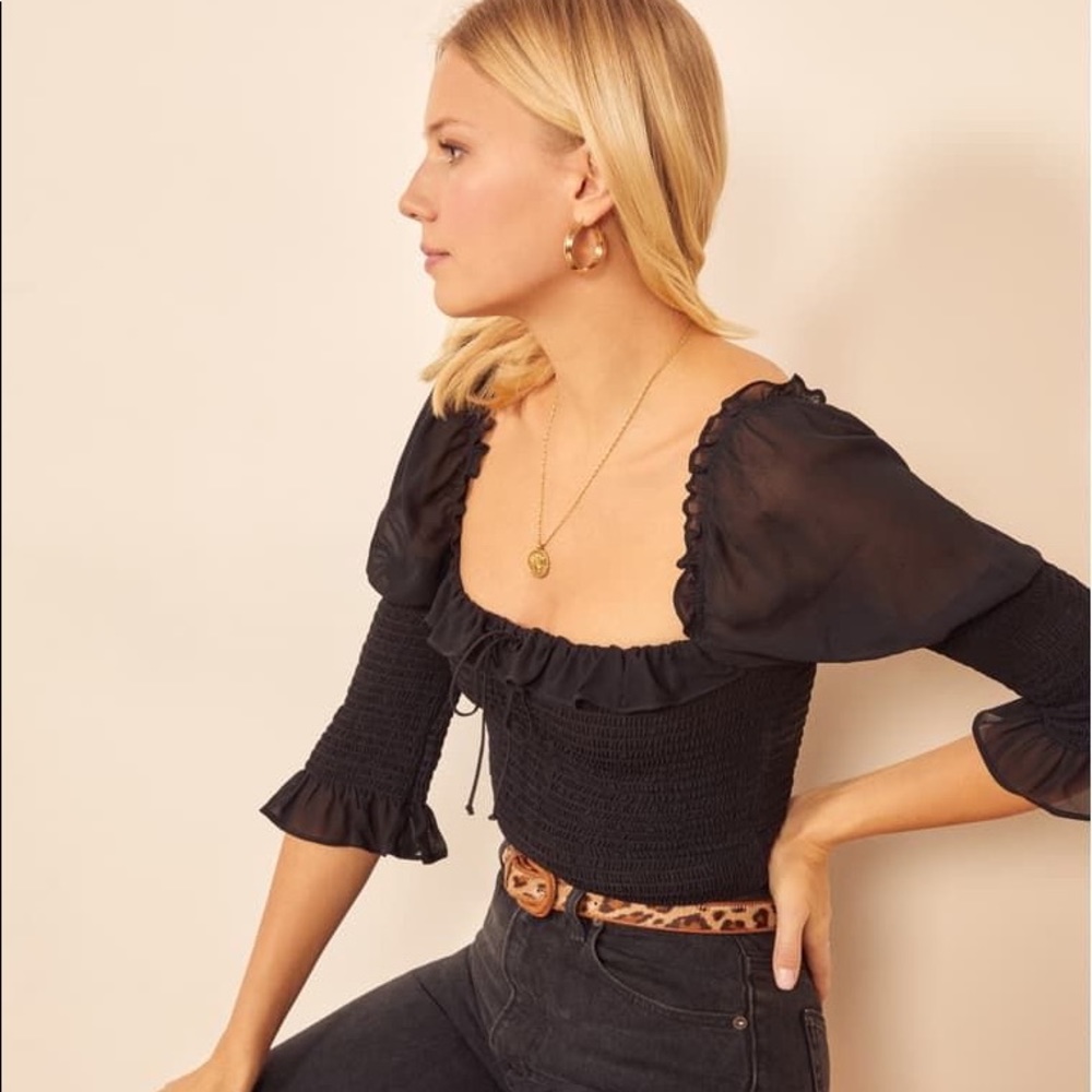 Reformation | Julie Top - Solid Black